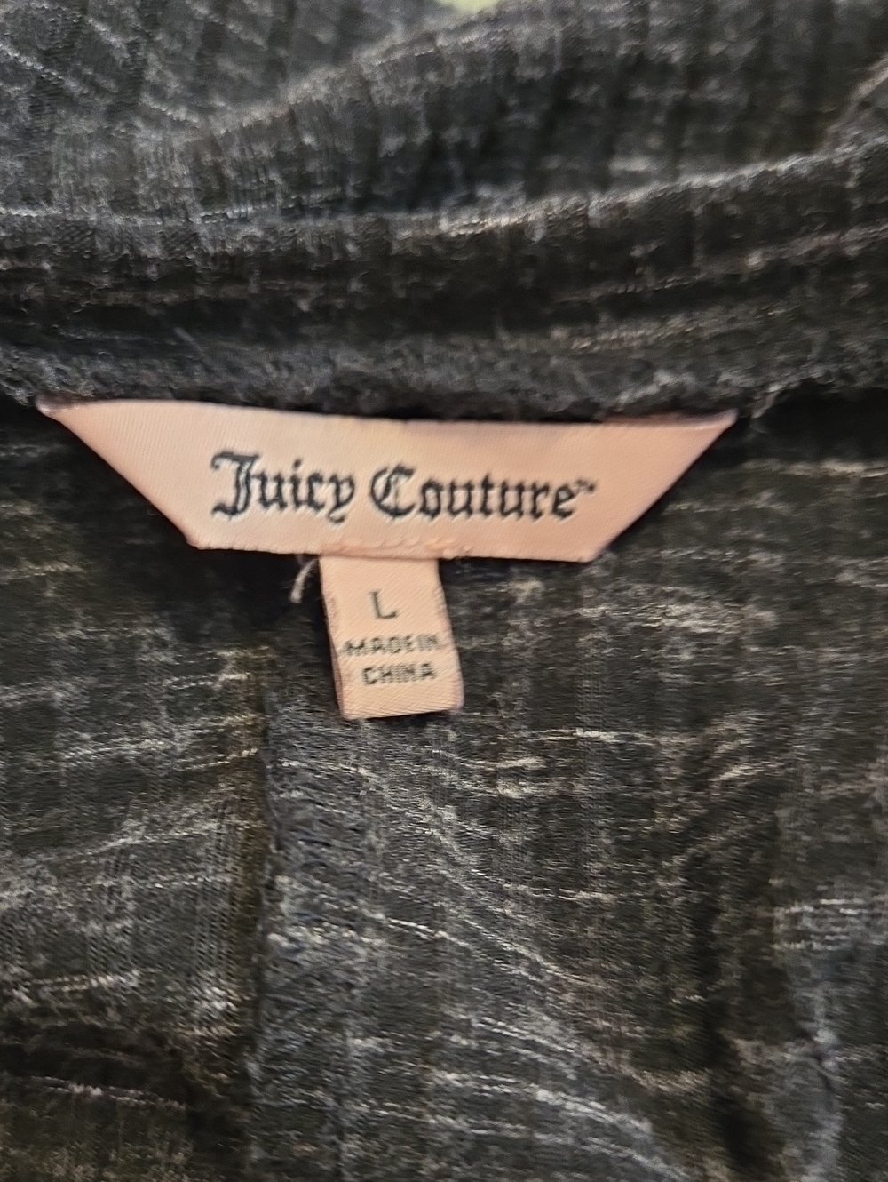 Juicy Couture Gray And Black Long Sleeved Knit Top Sz L 🎁 - Picture 7 of 8